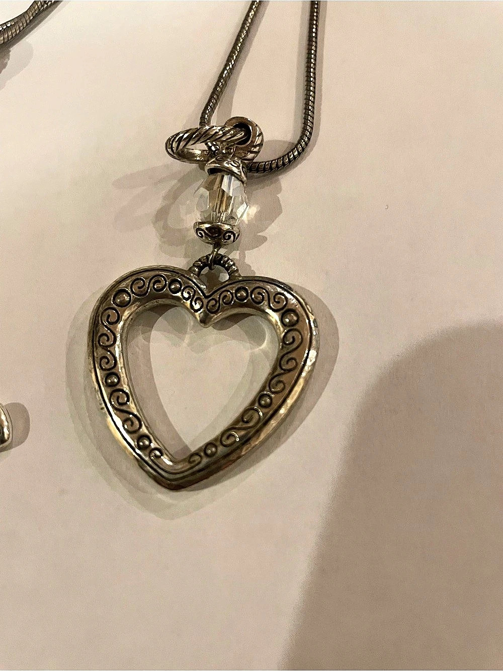 Brighton Heart Pendant Necklace in Silver